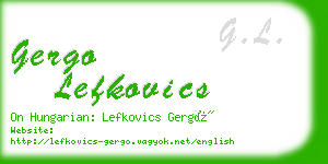 gergo lefkovics business card